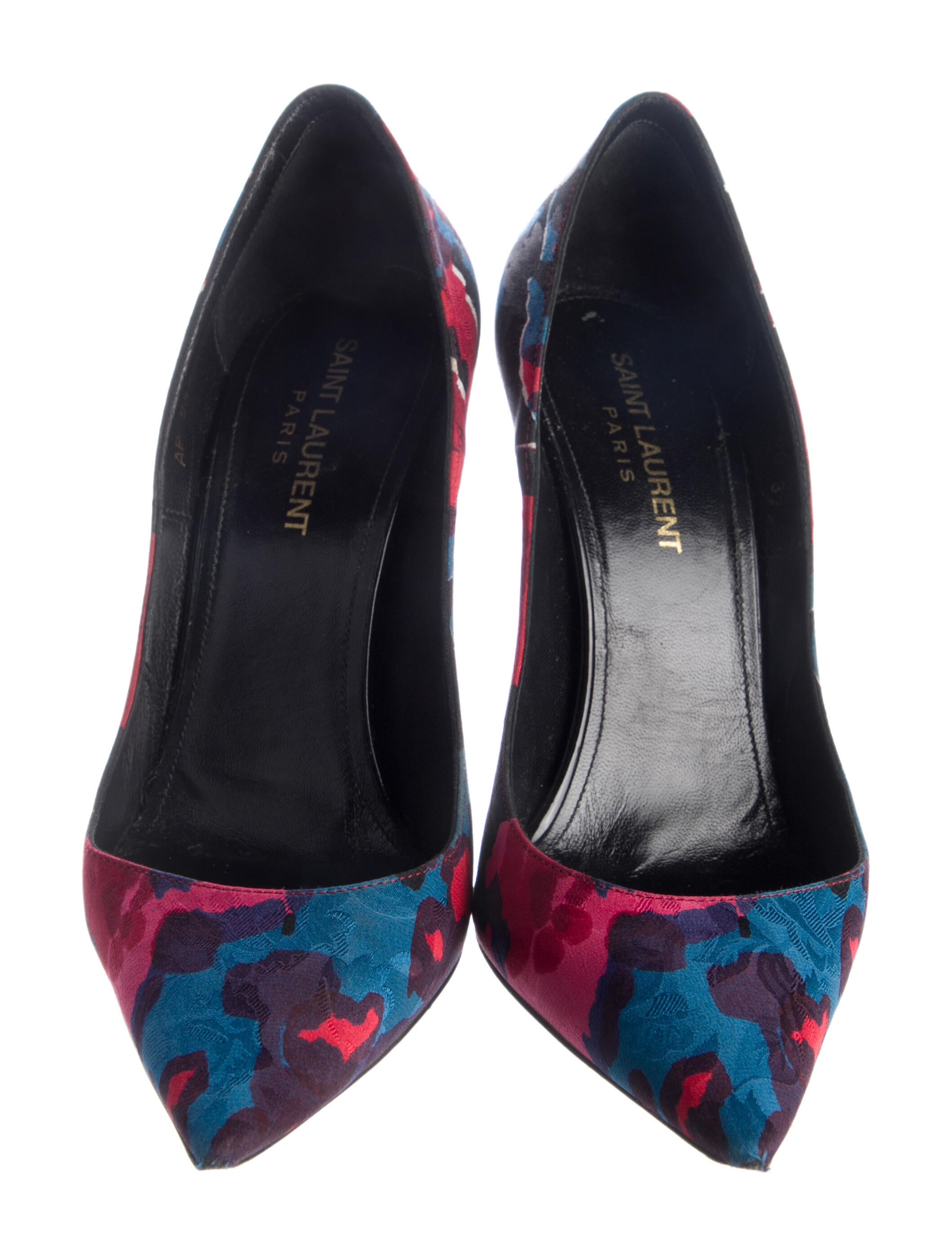 Saint Laurent Colorblock Pattern Pumps
